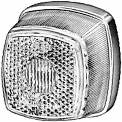 Hella - 9EL117334001 - Light Lens, Transparent, Square 62x62mm LH/RH Hella