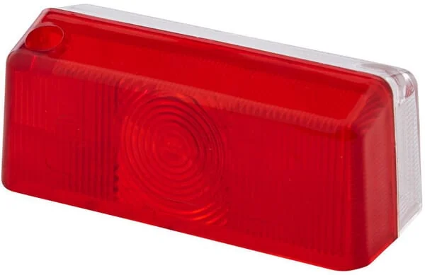Hella - 9EL132215001 - Light Lens, Transparent/Red, Rectangular LH/RH Hella