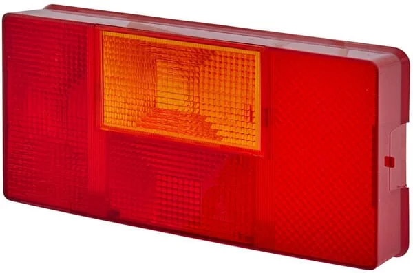 Hella - 9EL136819011 - Light Lens, Orange/Red, Rectangular Rear/Left Hella