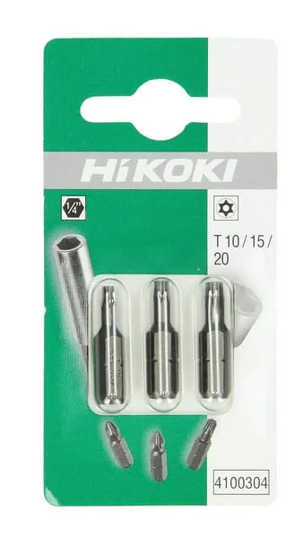 Hikoki - 4100304 - Bits Torx 1/4" T10/T15/T20-25mm