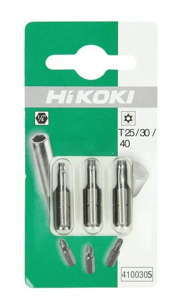 Hikoki - 4100305 - Bits Torx 1/4" With Hole T30-25mm