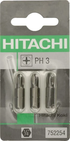 Hikoki - 752254 - Bits 1/4 Ph 3-25mm 3x