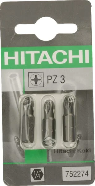Hikoki - 752274 - Bits 1/4" Pz 3-25mm 3x