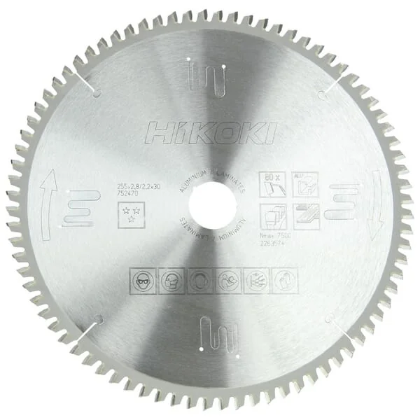 Hikoki - 752470 - Hikoki HM Circular Saw Blade Alu 255x30 T80