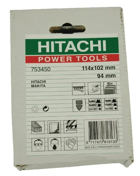 Hikoki - 753050 - Hikoki Sandpaper 114x140mm K60/80/120