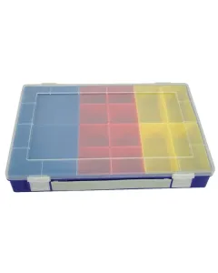 Hünersdorff - WE6008 - Assortment Box 335x225x55mm, Blue Polypropylene, 14 Compartments, Hünersdorff
