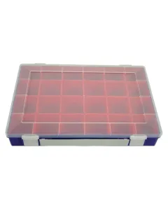 Hünersdorff - WE6009 - Assortment Box 335x225x55mm, Blue Polypropylene, 24 Compartments, Hünersdorff