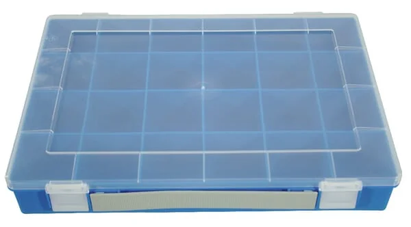 Hünersdorff - WE6049 - Assortment Box 335x225x55mm, Blue Polypropylene, 24 Compartments, Hünersdorff