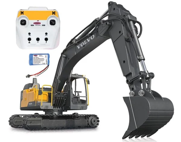Jamara - JA406300 - Digger Volvo EC160E Metal 1:16 With Shell Grab And Demolition Hammer