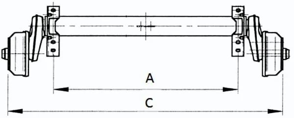 KNOTT - B308234914 - Complete Axle