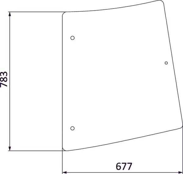 Kramp - D6940 - Rear Side Glass