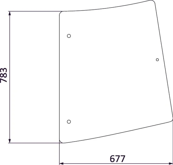Kramp - D6940T - Rear Side Glass