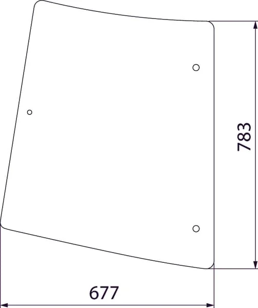 Kramp - D6941 - Rear Side Glass