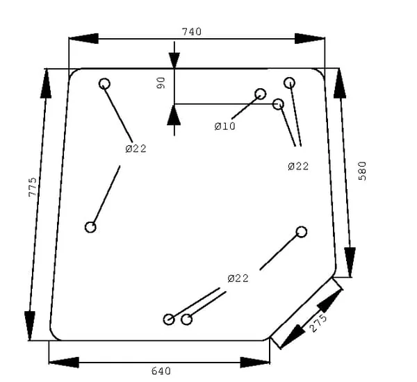 Kramp - D6942T - Upper Rear Window