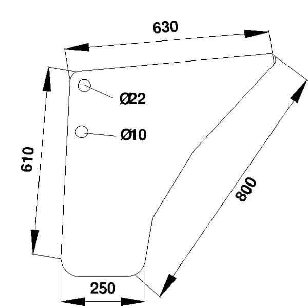 Kramp - D7103 - Door Glass Lower