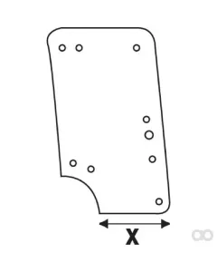 Kramp - D8054 - Upper Door Glass LH/RH