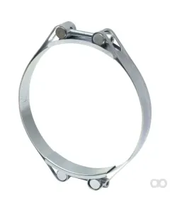 Kramp - DBHC160170 - Hose Clamp, 160-170mm Double Bolt, Double Band DIN912 Zinc Plated Kramp