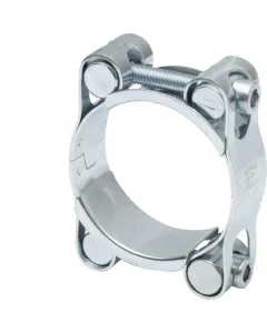 Kramp - DBHC4050 - Hose Clamp, 40-50mm Double Bolt, Double Band DIN912 Zinc Plated Kramp