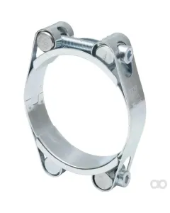 Kramp - DBHC7585 - Hose Clamp, 75-85mm Double Bolt, Double Band DIN912 Zinc Plated Kramp