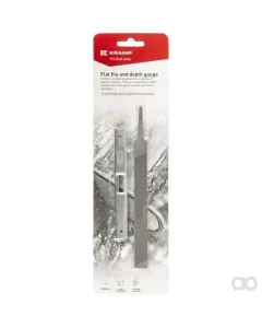 Kramp - DGFF001KR - Chainsaw Chain Flat File With Depth Gauge On Card Blister