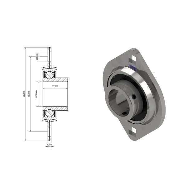 Kramp - DR023487 - Flange Bearing
