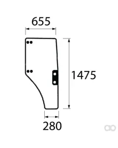 Kramp - ER047313N - Door Glass