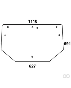 Kramp - ER047360N - Rear Glass
