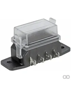 Kramp - FB10004KR - Fuse Box 4 Pin Blade Terminal, Max. 32V 15A (ATO/ATC), 8x6.3 Mm