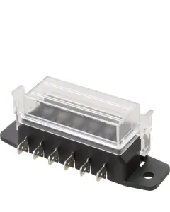 Kramp - FB10005KR - Fuse Box 6 Pin Blade Terminal, Max. 32V 15A (ATO/ATC), 12x6.3 Mm