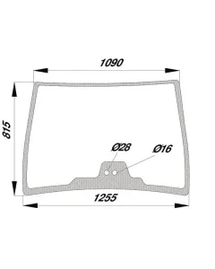 Kramp - G716810040050N - Windshield Glass