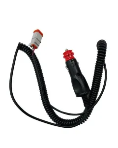 Kramp - KADTSPIRCIG - Verbindungsspiralenkabel Mit Deutsch-Stecker DT2 Und Zigarettenanzuender 3m