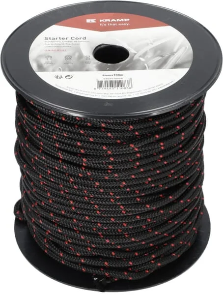 Kramp - KR0601000B - Starter Cord 6.0mm x 100m Black