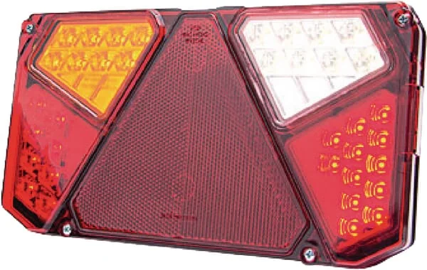 Kramp - LA40008 - Multifunction Rear LED Light, Rectangular, 12-24V, 242x134x36.5mm, 7-Pin – Left