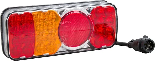 Kramp - LA40036 - Multifunction Rear LED Light, Rectangular, 12-24V, 200.5x85x40mm, 5-Pin – Left