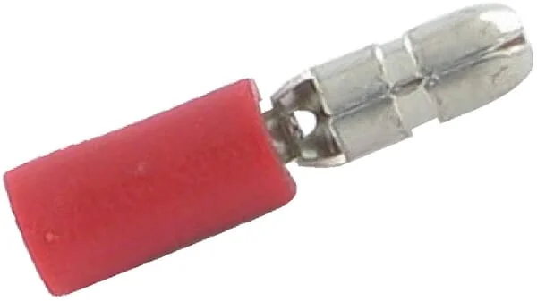 Kramp - LA9090KR - Bullet Connector Male, Red, 0.5-1mm² 4mm