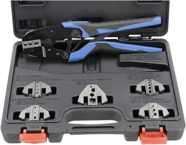 Kramp - LAT2002ASS1KR - 10" Carbon Steel Crimp Pliers, with 6 Crimp Dies
