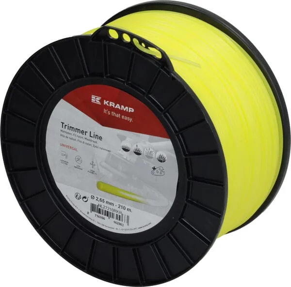 Kramp - NL27210RKR - Trimmer Line Diameter 2.65 mm 210 m, With Round Profile, Yellow, Kramp