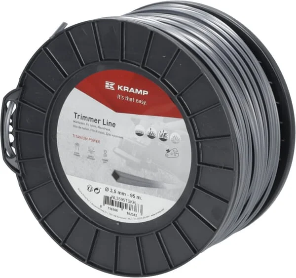 Kramp - NL3595TSKR - Trimmer Line Diameter 3.5mm 95m Square Titanium Power Grey Kramp