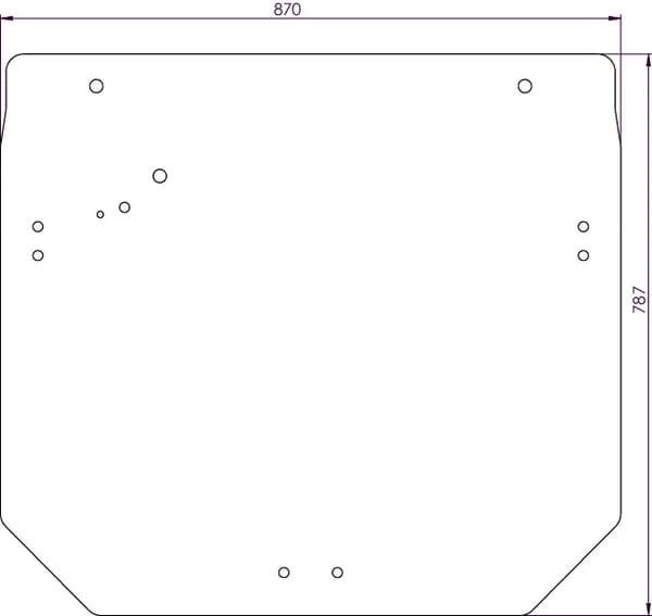 Kramp - R261272N - Rear Window 11 Holes