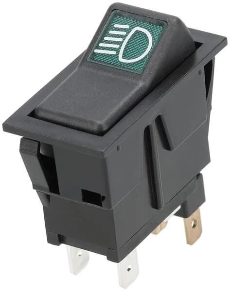 Kramp - SW10052KR - Rocker Switch, I-0, On-On, 12V, 4-Pin, Low Beam