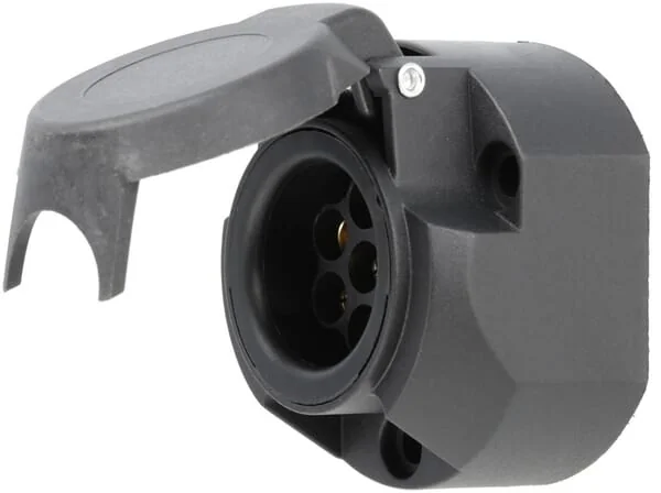 Kramp - TR00003KR - Trailer Socket, 7-Pin, Plastic, 12V, Screw Terminals