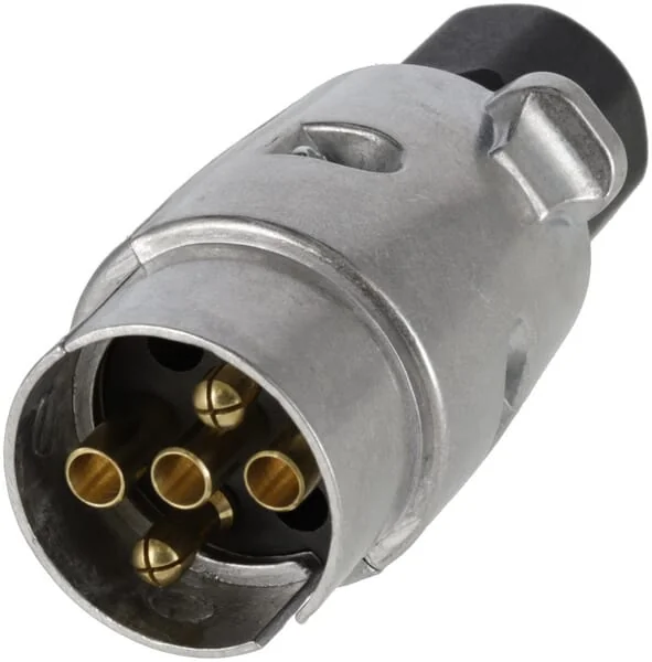 Kramp - TR00008KR - Trailer Plug 5-Pin, Aluminium, 12V, Screw Terminals
