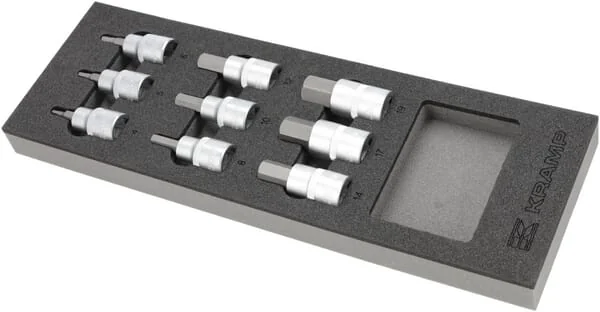 Kramp - TT800504 - Socket Set Hexagon 1/2" 9pcs