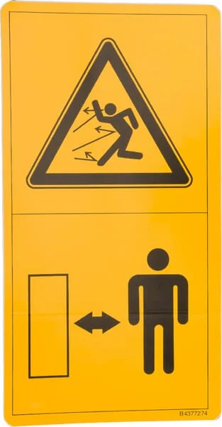 KUBOTA - VNB4377274 - Decal Danger Flying Objects