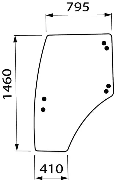 Landini - 3656165M1 - Window Glass