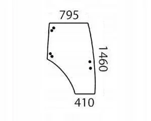 Landini - 3656166M1 - Door Glass, Rh