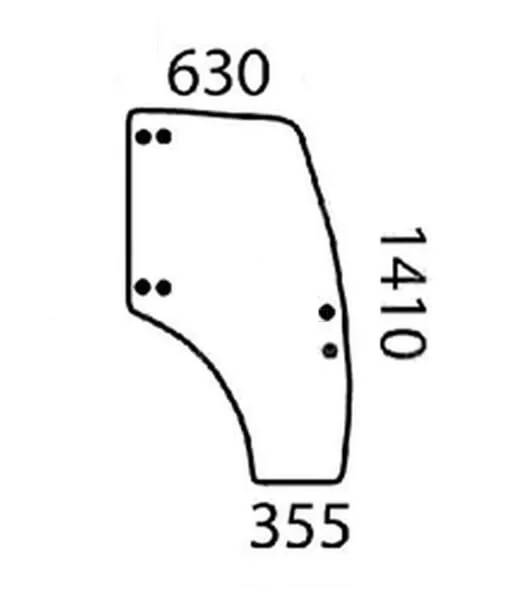Landini - 3667429M1 - Door Glass Right