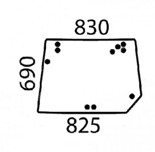 Landini - 4220679M1 - Glass, Rear