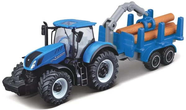 Maisto - MA15590NL - New Holland T7.315 HD With Log Trailer