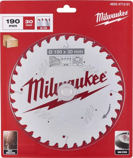Milwaukee - 4932471301 - Circular Saw Blade 190/30, T=36